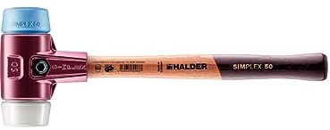 Halder 3017050 Simplex Soft-Face Superplastic/TPE-Soft Mallet, Multi-Colour, 50 mm