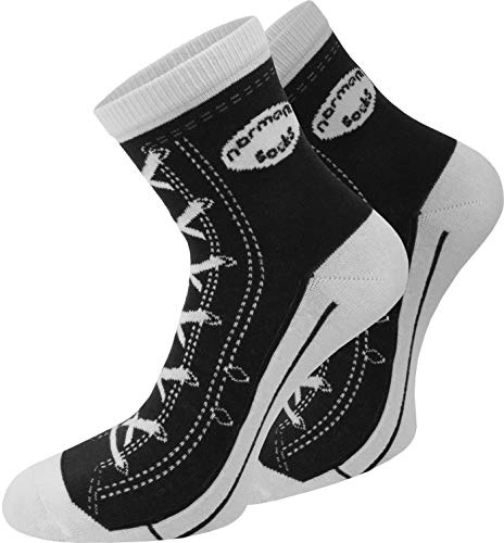 4 Paar Baumwoll Socken - Lustige Strümpfe für Damen, Herren und Kinder im Schuh-Design