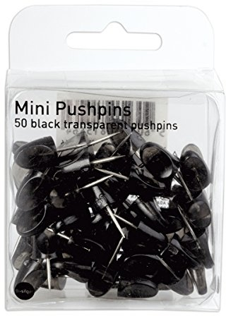 Bi-Office PI2167 Mini-Pinnnadeln, Metall/Kunststoff, schwarz
