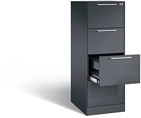 Hängeregistraturschrank Asisto für Hängehefter DIN A4, 4 Schubladen, einbahnig