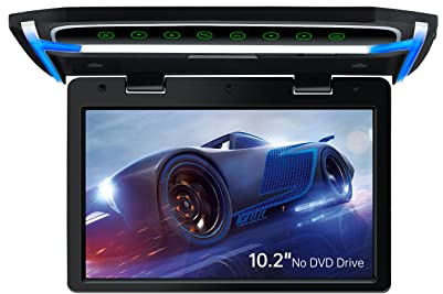 XTRONS 10,2“ Digital TFT 16:9 Bildschirm für Auto Bus unterstützt 1080P Video Auto Overhead Player Auto Monitor mit HDMI Port Automosphäre LED Licht Windows CE für Urlaub (CM101HD)