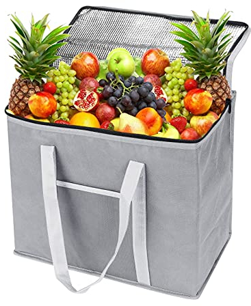 30L Borsa frigo, Borsa termica grande, Borsa termica pizza, Sacchetti per alimenti surgelati, Isolati borsa per picnic, campeggio, barbecue, shopping, pesca, attività all'aria aperta