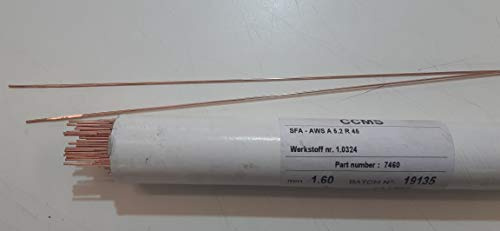 150 x 1 Meter 1.6mm Diameter Gas Welding Rods Copper Coated Mild Steel Wide Range of Applications