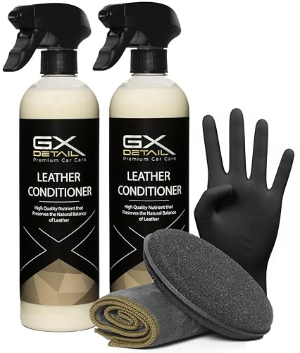 GxDetail Hidratante para Piel y Cuero para Asientos de Coche 1 Litro – Nutre, Protege y Restaura – Evita el Agrietamiento y el Desgaste – Acabado Natural y Secado Rápido.