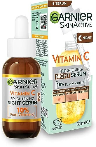 GARNIER Brightening Night Serum WITH 10% Pure VITAMIN C 30 ML