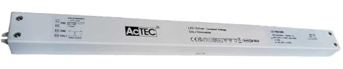 Alimentation Super Slim 24 V 150 W, Dimmable DALI2 Push Bouton, Tension constante, Led Driver Type Ballast, 400 x 32 x 21,6 mm