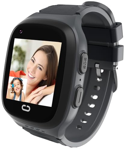 4G Kids Smart Watch GPS Tracker - Smartwatch with Two Way Call Video Calling Games Voice Chat SOS School Mode Pedometer Geo-Fence Touch Screen Alarm Clock Smartwatches for Boys Girls