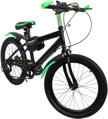 20 Zoll Kinderfahrrad, 2 Farbe Premium Mountainbike Jungen & Mädchen-Fahrrad aus Kohlenstoffstahl Fully MTB für Jungen & Mädchen & Damen & Herren Fahrräder für Outdoor Sportausflüge