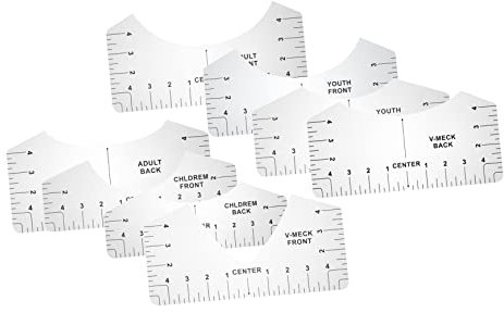 BELLIFFY 8stücke Teiliges T-shirt Zentrierungslineal Transparent Für Präzise T-shirt Gestaltung Und Ausrichtung Langlebig Und Flexibel Für Bekleidungshersteller Und -projekte