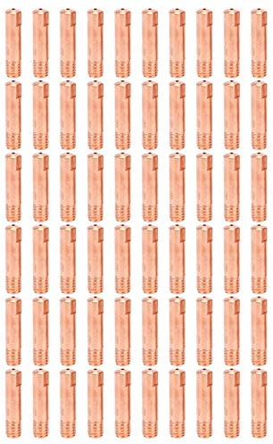 60Pcs Welding Catch Tip, Gasless Mig Welder Copper Catch Tips 0.9 Mm, Current Nozzle Copper Touch Tip for 15Ak MIG MAG Welding Torch Consumables Accessories