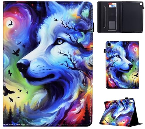 Vaitasy Coque pour iPad 10.2 Pouces iPad 9ème /8ème /7ème Génération, Flip Book Étui avec Fonction Support Housse iPad 10,2 (2021/2020/2019) iPad Air 10.5 2019 - Lupo Stellare
