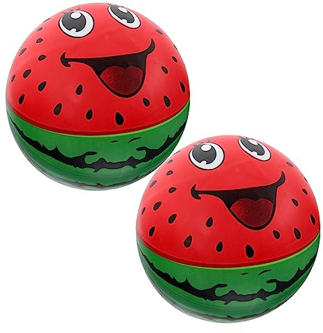 ibasenice Palloni Gonfiabili Da Spiaggia a Forma Di Anguria in Pvc 21,5 Cm, Set 2 Pezzi, Giocattoli Gonfiabili Per Piscina Per Attività Ricreative e Coordinazione Ragazzo Ragazza