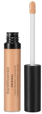 bareMinerals Corrector líquido mineral original, ligero/mediano 2,5 N | Fórmula vegana suavizante que ilumina las ojeras y suaviza las líneas finas. Cobertura media acumulable, sensación cremosa