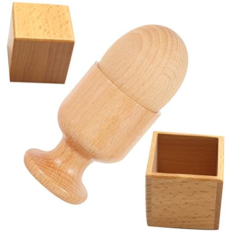 TOYANDONA 2juegos Juguete Huevos Encajables Juguete Educativo Huevo y Huevera De Madera Desarrollo Sensorial Interactivo