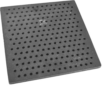 SEZAM Gussrost mit Löchern Ofenrost Ascherost Gußrost Kaminrost passend Kaminofen Tafelrost Rost Ofengitter Feuerrost Kohlerost Eckrost verschiedene Abmessungen (31 x 31 cm)