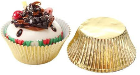 Moules à Muffins en Papier Aluminium Épaissi 200 Pièces, Lot de 2