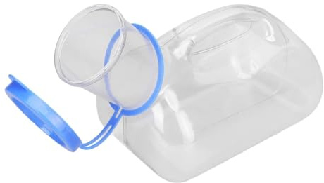 Urinarios de 1000 ml for hombres, botellas plástico orinar, con tapa, transparentes, personas mayores y discapacidad