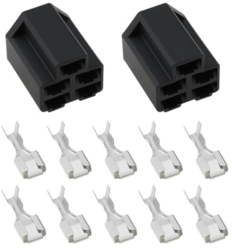 YINETTECH Set di 2 connettori per interruttore a chiave di accensione a 5 pin per tosaerba, 33-350 M90206, compatibili con John Deere