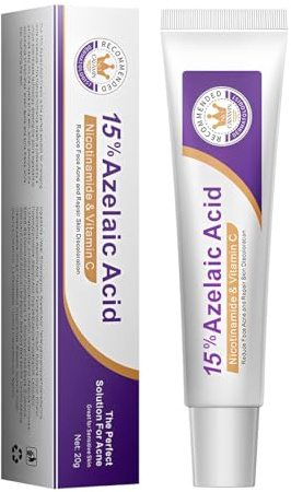 KAFZEL Crema Antiacné con 15% de ácido azelaico,Regula la Producción de Sebo de la piel y la limpia en Profundidad, 20 g(A, 1 pieza)