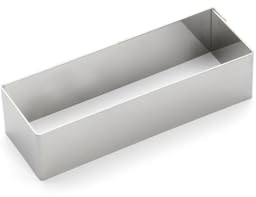 DE BUYER -3943.12 -cercle rectangle 12x4cm ht 3cm, Argent