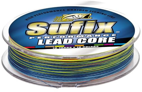 Sufix Performance Lead Core 100 Yards Metered Fishing Line (15-Pounds), multi, one size (668-115MC)