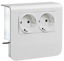 Hager Tehalit SL SL20055 Schutzkontakt-Steckdosenleiste 2-fach reinweiß RAL 9010