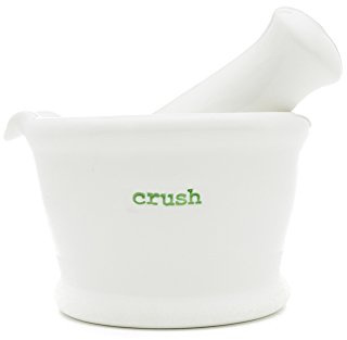 Keith Brymer Jones - Word Range - Ceramic White Pestle & Mortar - Crush
