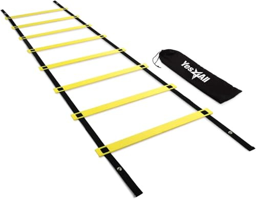 Yes4All SGQV Agility Ladder, 8 Rungs, Yellow