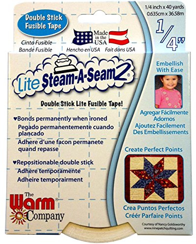 Warm Company Lite Steam-A-Seam Double Stick Fusible Web, Mehrfarbig, 1,49 x 12,19 x 15,87 cm