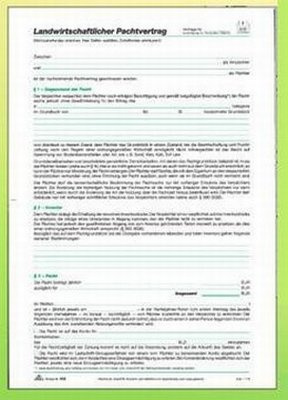 RNK-Verlag Reimer Nachf. Kuhn Premium Pachtvertrag RNK 555 A4 Landwirtschaft