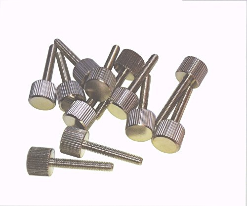 M4X25 - Rändelschrauben Messing vernickelt - 1 Dutzend (12X) Daumen Schrauben Rändelschraube Rändel Schraube DIN- M4 X 25