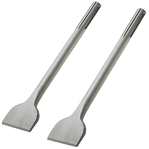 Dapetz ® 2PCS SDS Max Chisel Hardened Forged Steel 50mm 75mm Wide 300mm Long For Tile, Ceramics, Render, Floor, Masonry, Stone, Brick & Concrete Compatible With Bosch Makita, Loosening and Demolishing