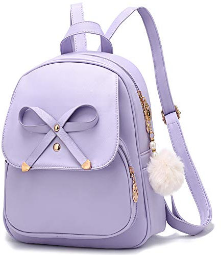 IHAYNER I Girls Bowknot Mini Backpacks PU Leather Women Fashion Backpack Shoulder Bags for Ladies Small Rucksack Teenagers