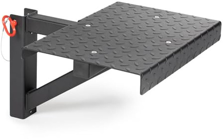 Titan Fitness T-3 Series Rack Mounted Step-Up Platform, 22 x 15 Diamond Plate Steel Step, Adjustable Power Rack Attachment for Step-Ups, Plyometrics & Strength Training, 550 LB Capacity