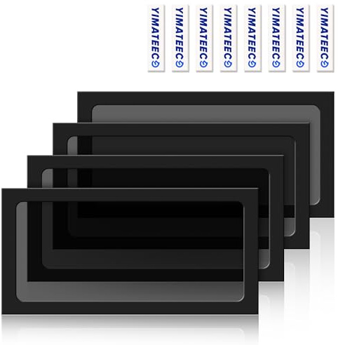 YIMATEECO PC-Dammfilter 240 mm, 4 st Magnetiskt Anti-Damm Nylonfläktfilter för Datorfläkt Datorfodral PC-kylfilter (Nyl, 120x240 mm, 4 st, svart)