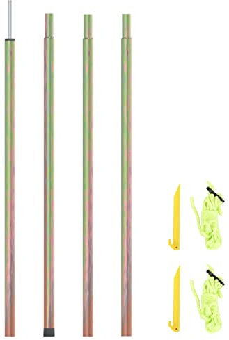 Keketa Asta per Parasole a Vela Palo per Vela Ombreggiante Pali per Tenda a Vela Tenda Vela Tenda Parasole Vele Tende da Sole Tenda Ombreggiante Vela da Giardino 200 cm Acciaio Zincato
