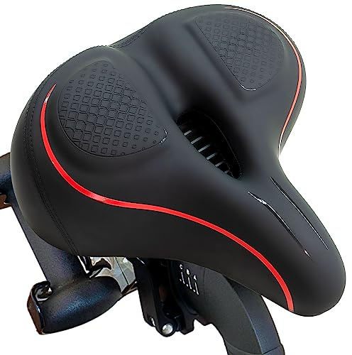 TrubliFit Extra bred cykelsits för Peloton-cykel och cykel+, överdimensionerad cykelsadelkudde, cykelsadelersättning för kvinnor och män, tillbehör för Peloton