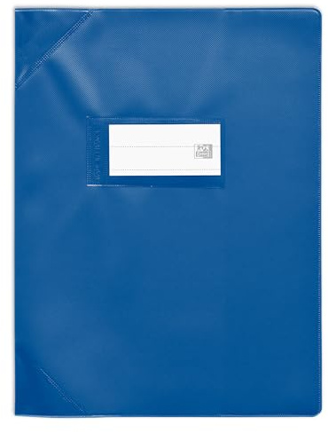OXFORD 25 pellicole protettive per quaderni, 17 x 22 cm, in PVC opaco, 15/100 °, colore: blu