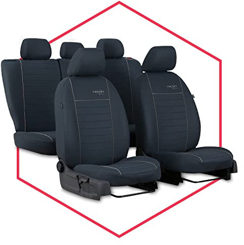 Saferide Autositzbezüge Schonbezüge Maßgefertigte kompatibel mit Hyundai Tucson IV (20-) Sitzauflagen 5-Sitze Sitzbezug Grau Schonbezug Sitzschutz