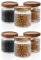MEIDIV 6PCS 500ml Glass Jar, Glass Storage Jars with Lids Airtight, Glass Storage Containers, Kitchen Storage Jars Glass Canister Set for Spice Tea Coffee Sugar Cookies Sweet