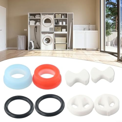 Cartucce di ricambio per rubinetto, dischi in ceramica sigillati invertiti e guarnizioni ad anello in silicone, inserti per guarnizioni da 1/2, per perdite di rubinetto della valvola (1 set)