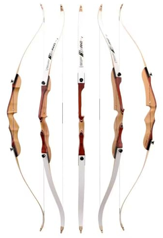 surwolf Wettkampf Recurve Bogen 48/54/66/68zoll 10~38lbs Anfänger RecurveBogen und Pfeil Set Jagd Bogen Langbogen für Bogensport Bogen Rechtehand (66-bogens, 22lbs)