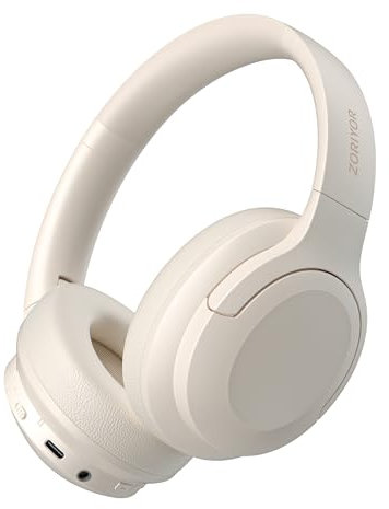 ZORIYOR Z1 PRO ANC Wireless Headphones HiFi Sound, Bluetooth 5.3 Headsets 70-Hour Battery Life, ENC Call Noise Reduction IPX4 Ergonomic Design Headphone Beige