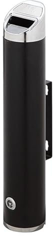 DIMEIYAN Wandaschenbecher, Außenwandaschenbecher, gebürsteter Edelstahl, Wandaschenbecher for den Außenbereich, Zylinder, ideal for den Einsatz außerhalb von Büros, Restaurants und Bars(Black)