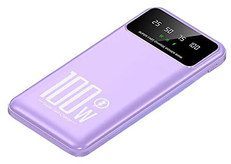 Power Bank fast l Battery Fast Charging 20000mAh Portable Charger with Lights 100W LED Display Laptop