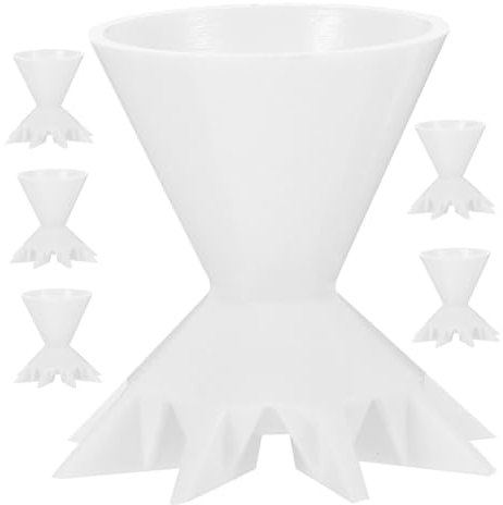 Angoily 6 Tazas de Silicona para Verter Pintura, Embudo Práctico, Fáciles de Limpiar, para Artistas y Estudiantes, Accesorios de Pintura