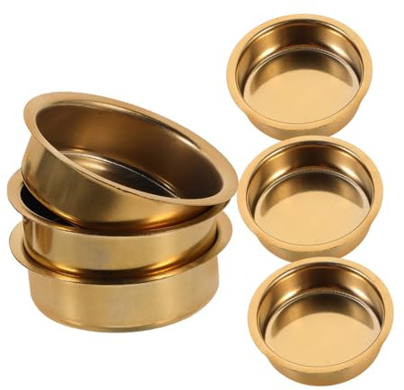 ERINGOGO 6pezzi Contenitori Per Cera Di Candele in Acciaio Inossidabile Protezioni Antigoccia Per Candele Portacandele Per Lumini Da Tè Tazze Votive Per Lumini Da Tè Ciotola Per Sbavature d