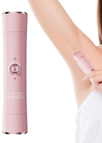 Rasoio Elettrico per Donne | Rifinitore Capelli per Zona Bikini Donne Testine Doppie,Depilazione per Corpo Gambe Viso Area Intima Sopracciglia