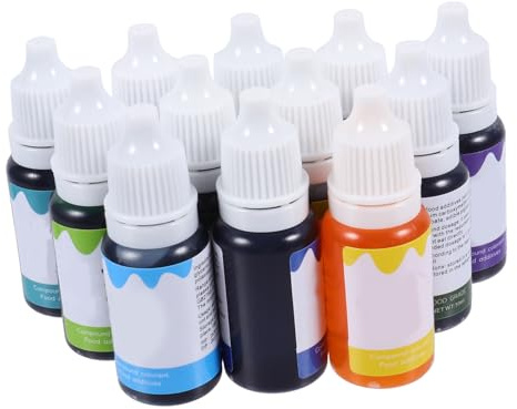 FOMIYES 12pcs Lip Gloss Pigment Set Plant-based Coloring Diy Cosmetic Pigments 12 Bottles Green Cool Tones Lip Gloss for Makeup Diy