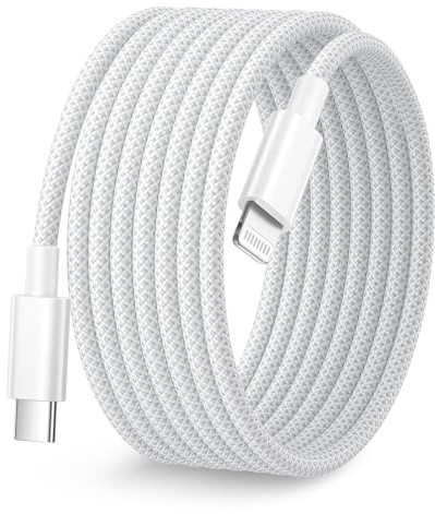 Cable iPhone 3M Apple MFi Certifié Cable USB C vers Lightning Charge Rapide | cable iphone Nylon Câble Lightning Cordon Fil Chargeur pour Apple iPhone 14 13 12 11 Pro Max Mini XS XR X 8 Plus SE,iPad